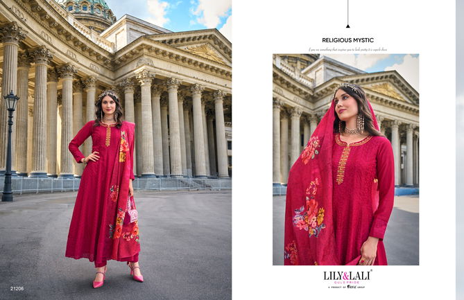 Alamzeb By Lily And Lali Vichitra Silk Anarkali Readymade Suits Wholesale Market In Surat